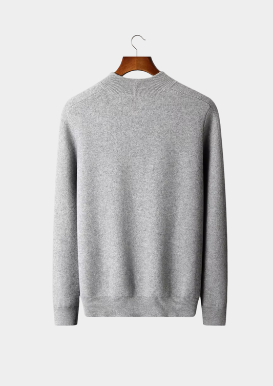 Premium Cashmere Essential Half-Zip Sweater | Auremmont