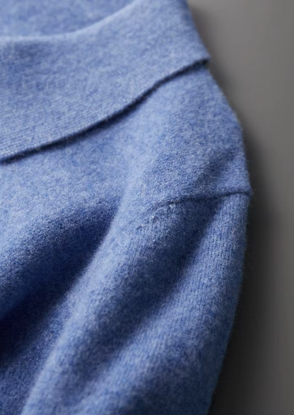 Pure Extra-Fine Merino Wool Half Zip Polo | Auremmont
