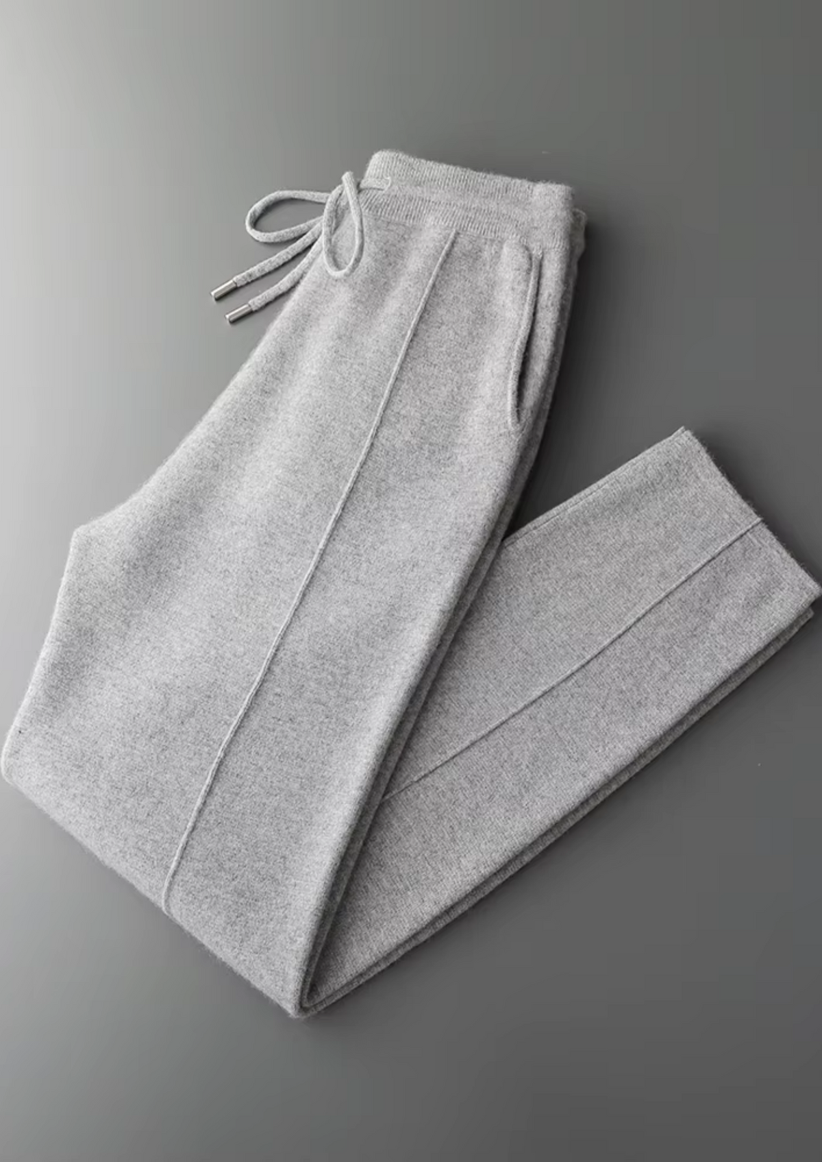 Pure Extra-Fine Merino Wool Light Gray Falconi Set | Auremmont