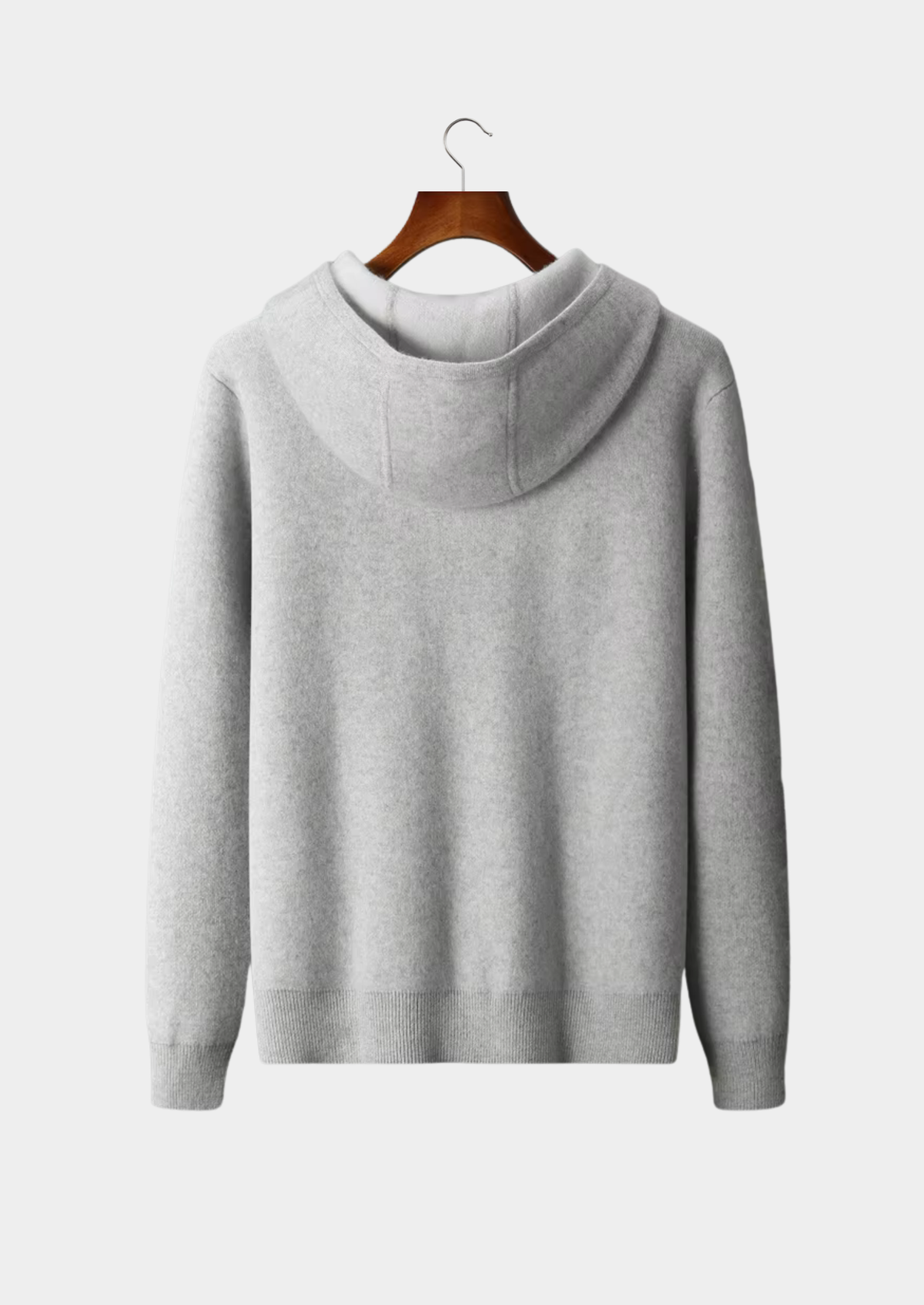 Premium Cashmere Two Tone Zipper Hoodie | Auremmont