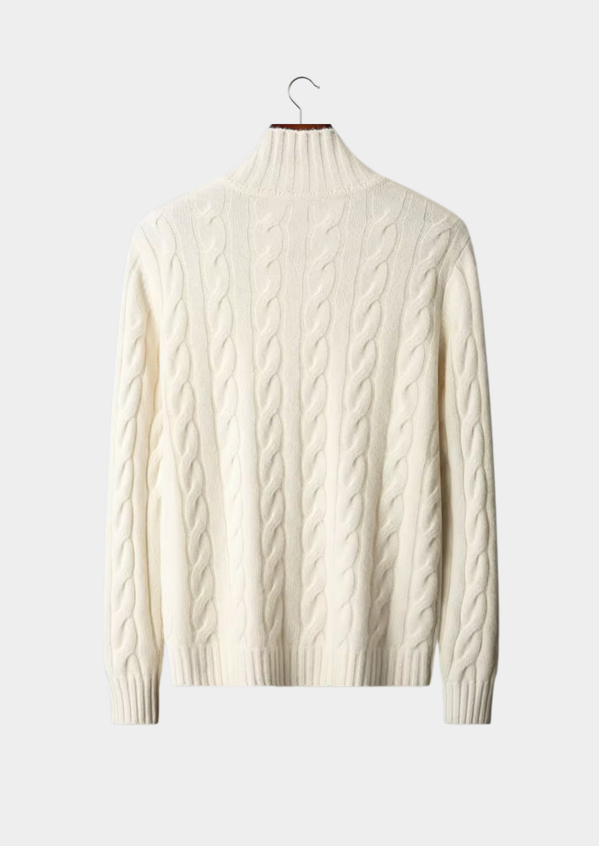 Pure Extra-Fine Merino Wool Dual-Zip Cable Cardigan | Auremmont