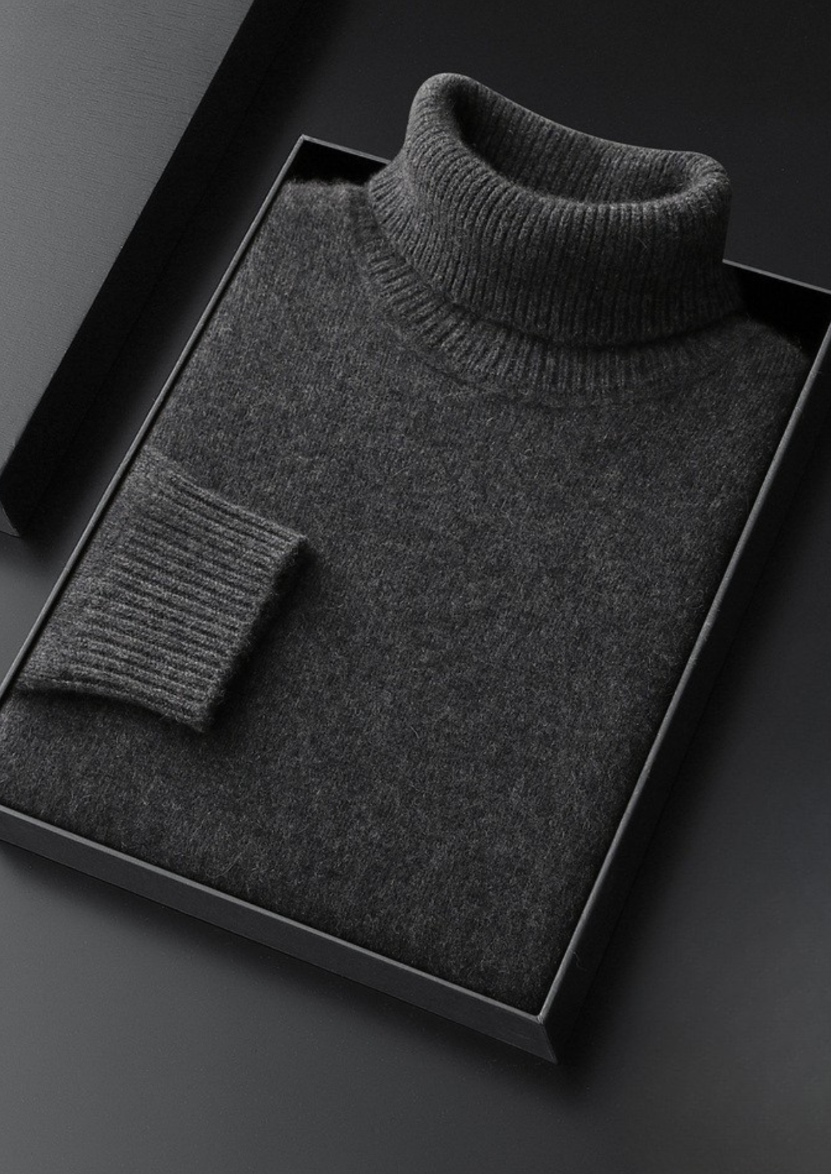 Pure Cashmere Dark Gray Essential Rollneck | Auremmont