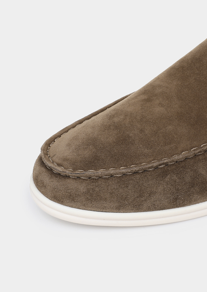 Olive Marina Suede Slipper | Auremmont
