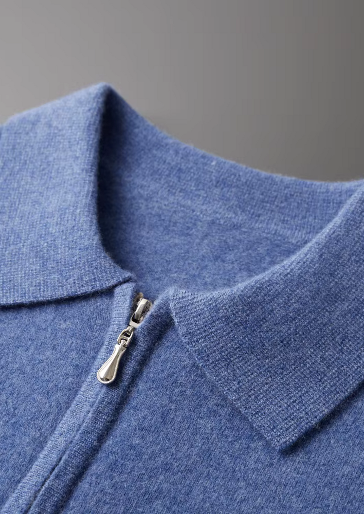 Pure Extra-Fine Merino Wool Half Zip Polo | Auremmont