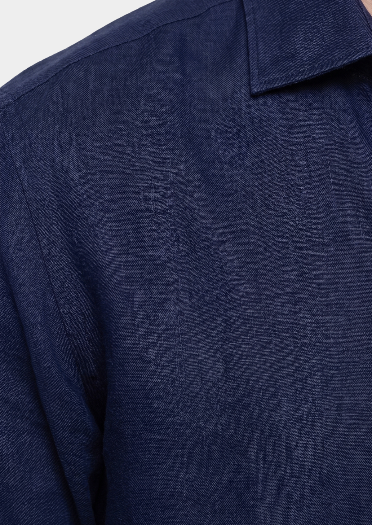 Amalfi Coastal Shirt - Navy Blue | Auremmont