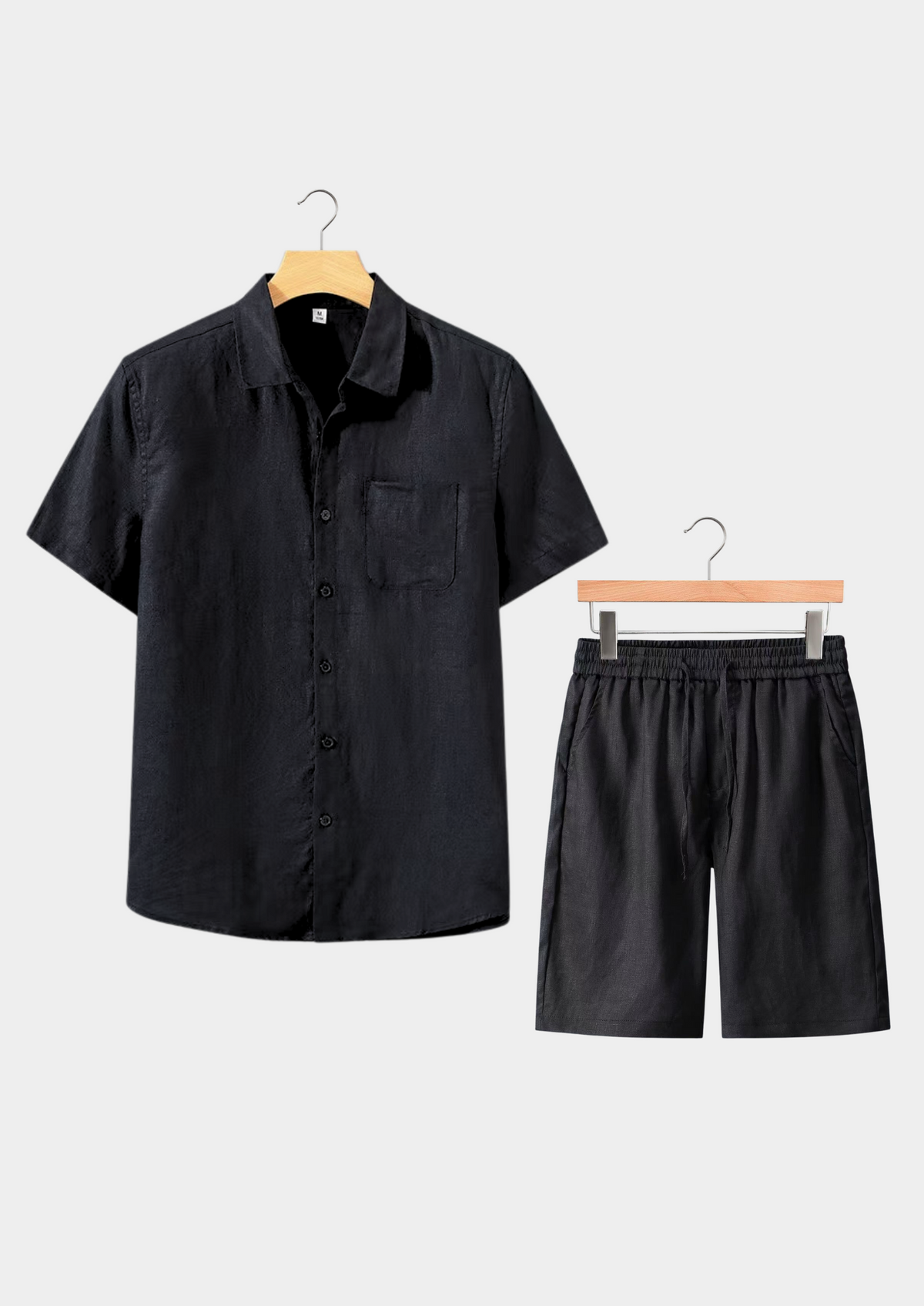 Dolcevita Shortsleeve Summer Set - Black | Auremmont