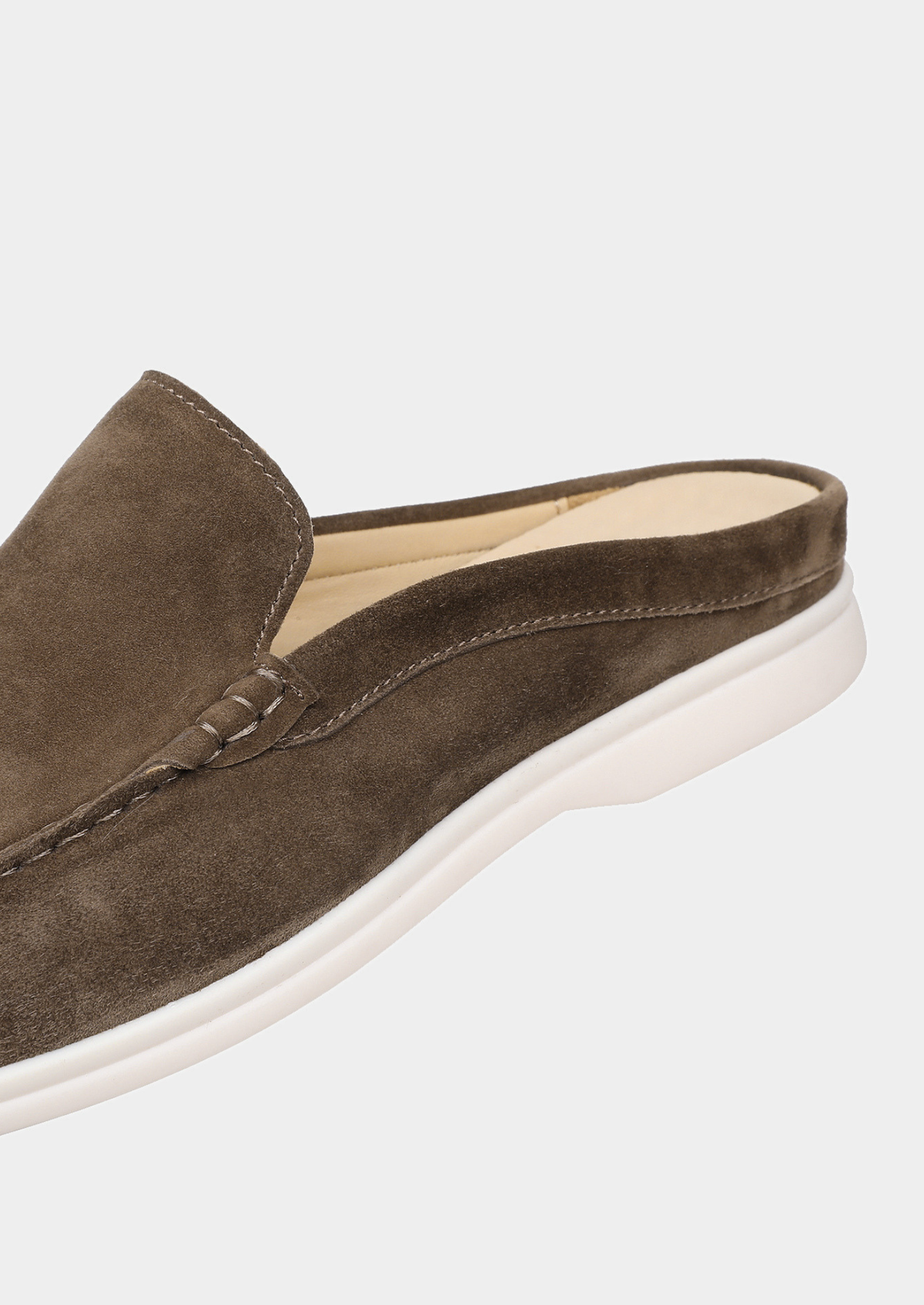 Olive Marina Suede Slipper | Auremmont