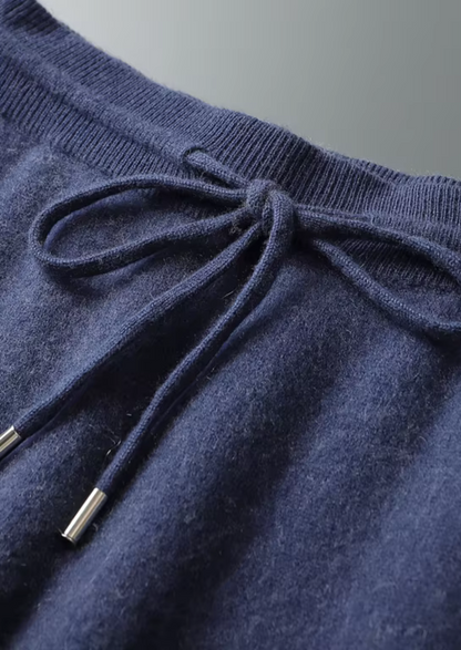 Premium Cashmere Navy Blue Milano Leisure Set | Auremmont