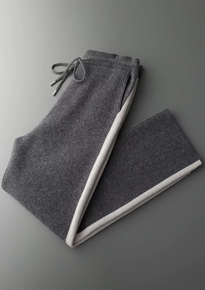 Pure Extra-Fine Merino Wool Wide Leisure Trousers | Auremmont