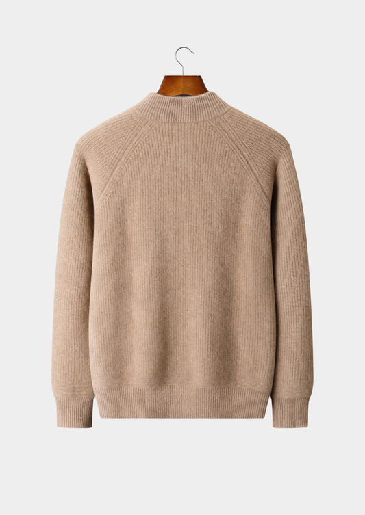Pure Cashmere Beige Button Overshirt | Auremmont
