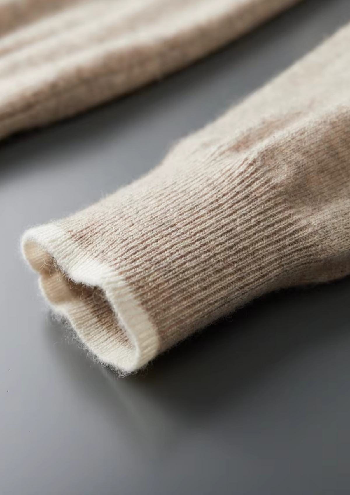 Premium Cashmere Two Tone Button Polo | Auremmont