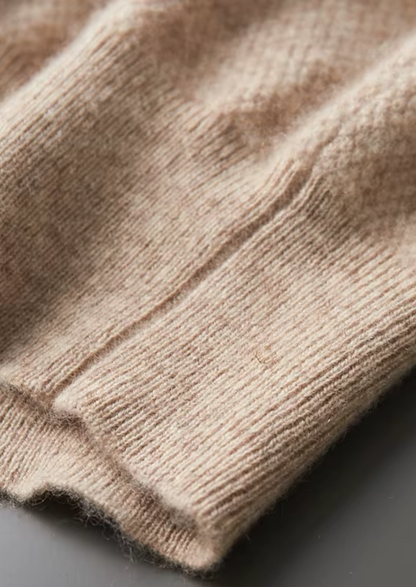 Premium Cashmere Classic Henley Sweater | Auremmont