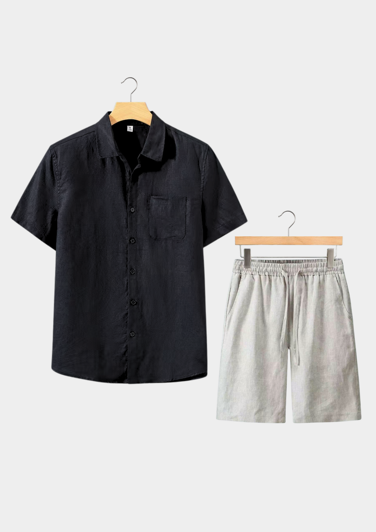 Dolcevita Shortsleeve Summer Set - Black/beige | Auremmont