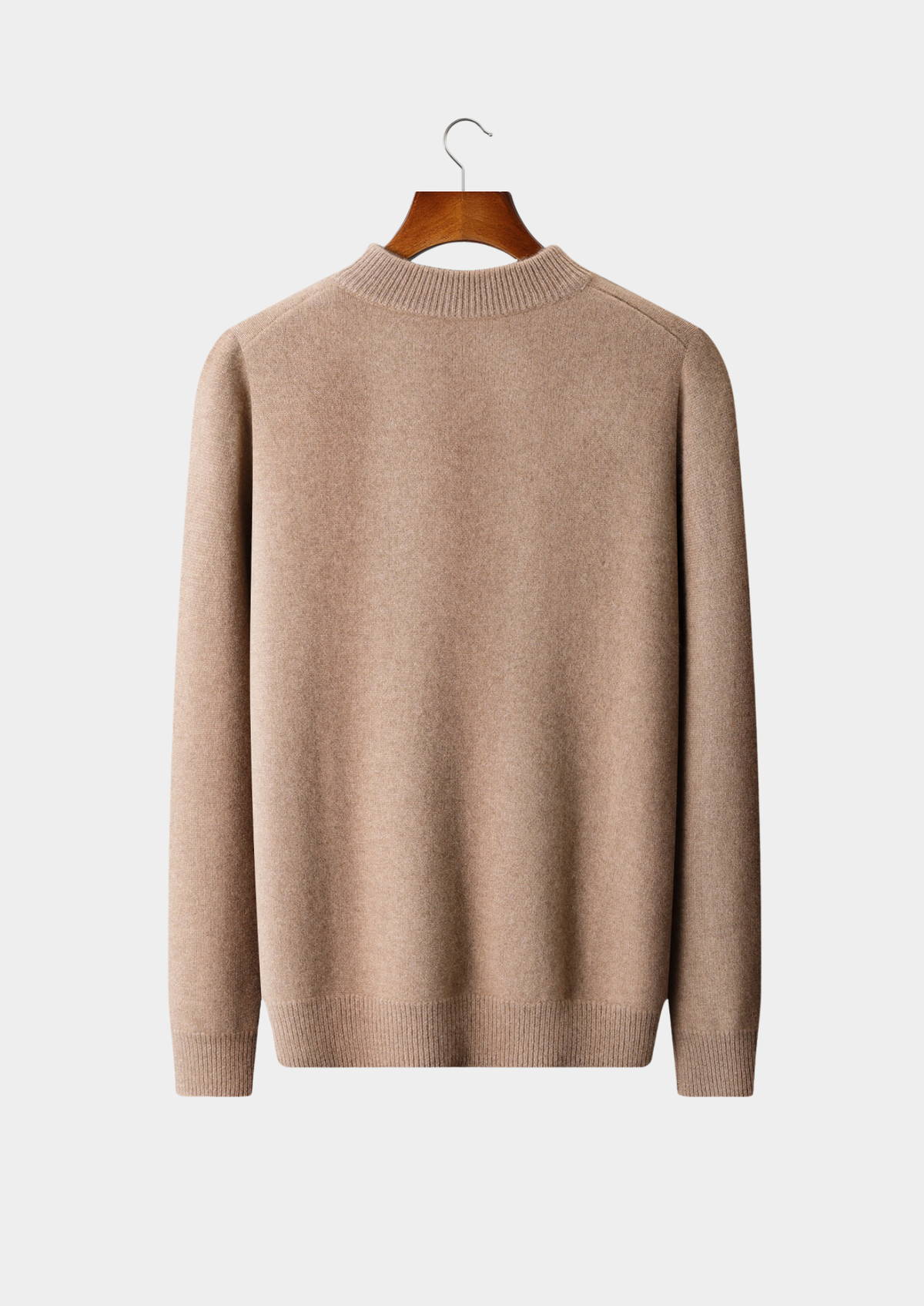 Pure Cashmere Beige Button Sweater | Auremmont