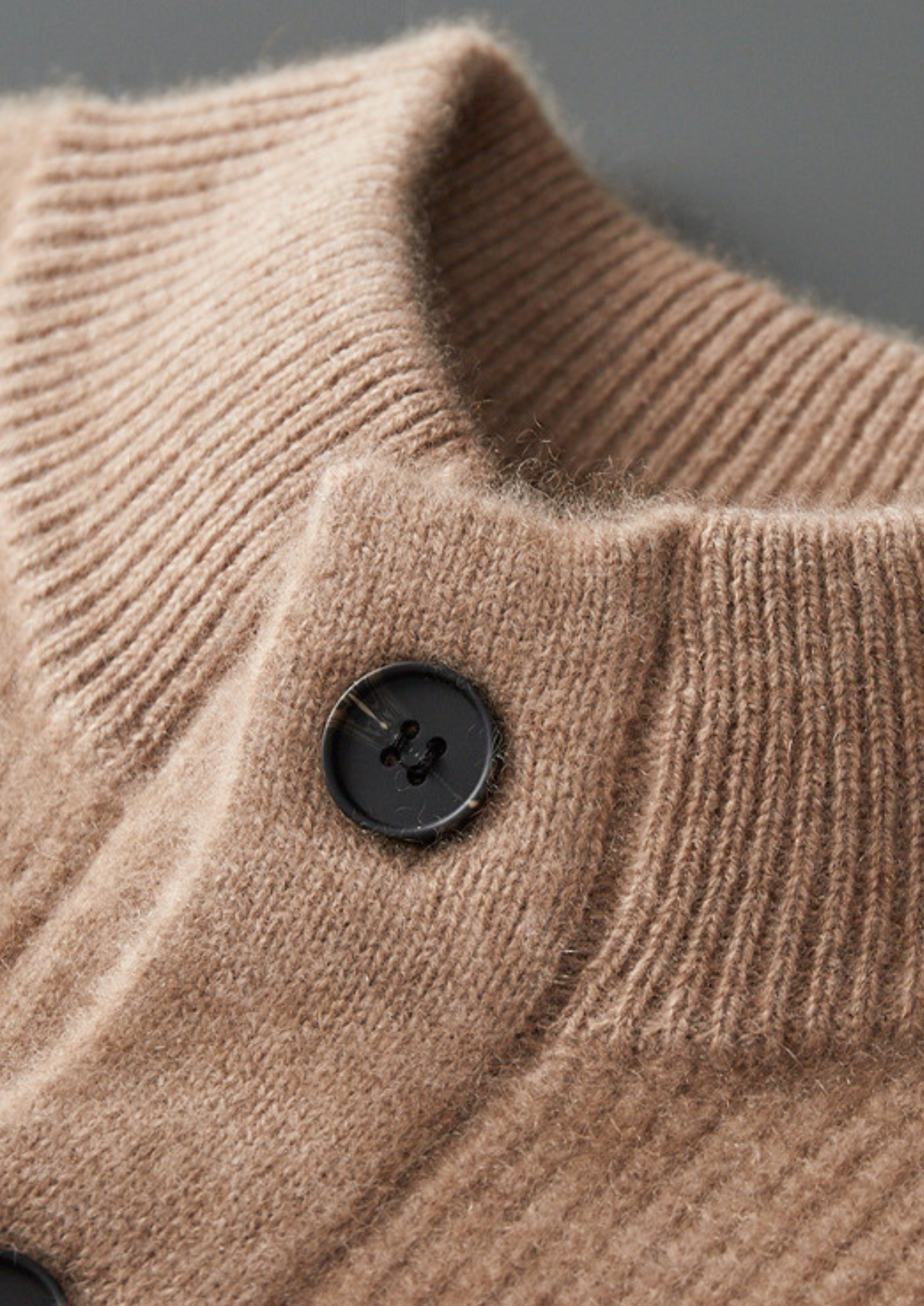 Pure Cashmere Beige Button Overshirt | Auremmont