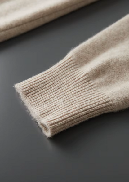 Pure Extra-Fine Merino Wool Button Hoodie | Auremmont