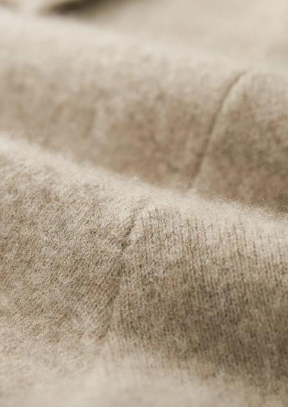 Premium Cashmere Zip Polo Cardigan | Auremmont