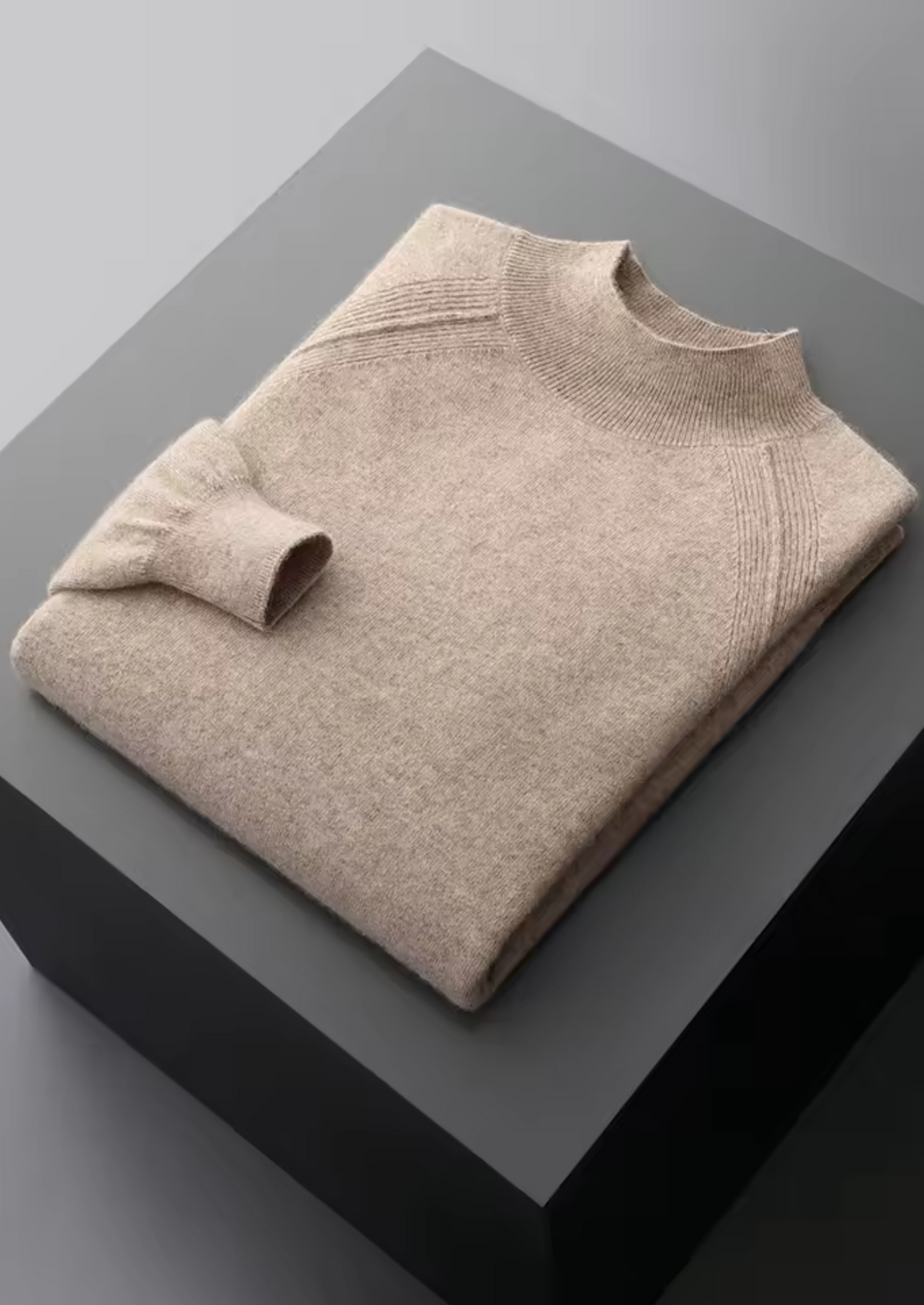 Pure Extra-Fine Merino Wool Raglan Mockneck | Auremmont