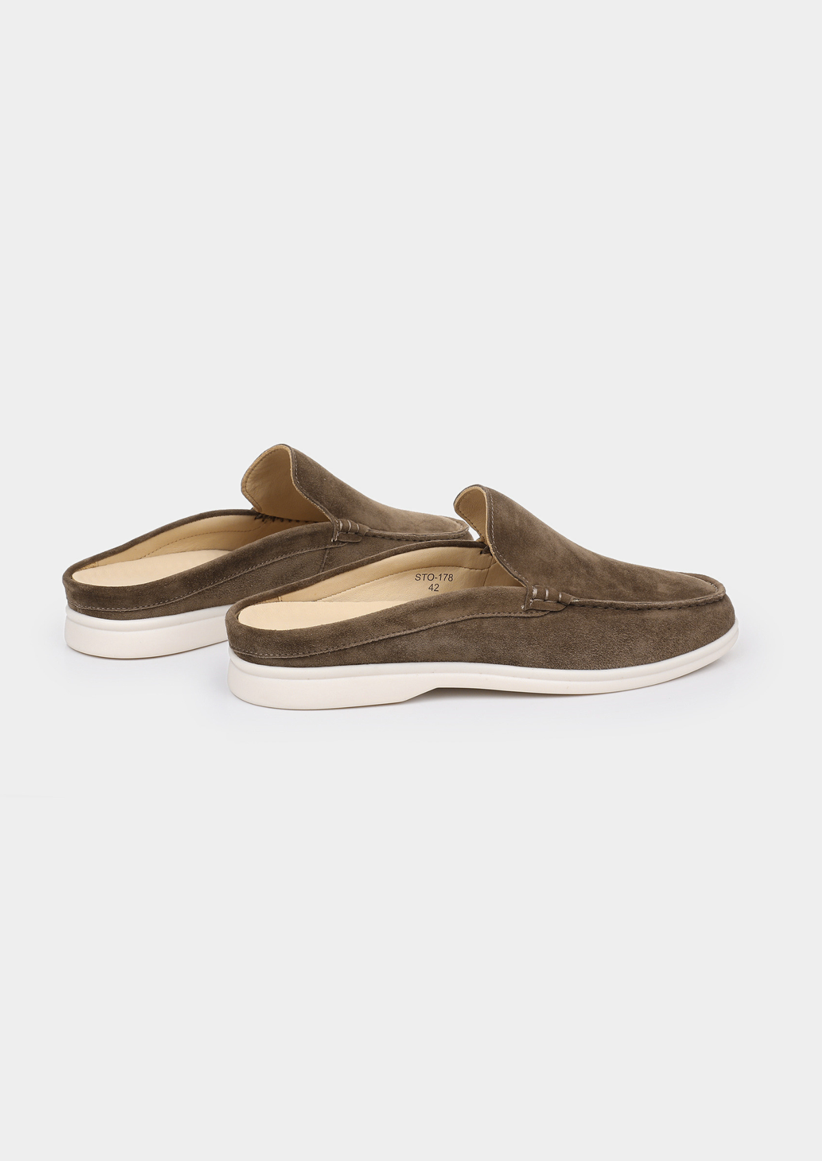 Olive Marina Suede Slipper | Auremmont
