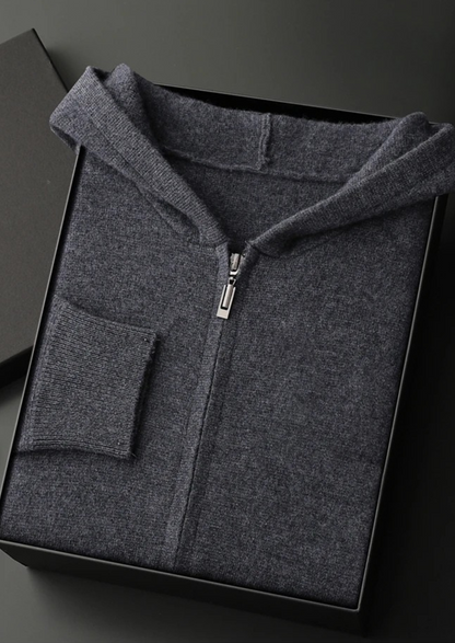 Premium Cashmere Zipper Hoodie | Auremmont