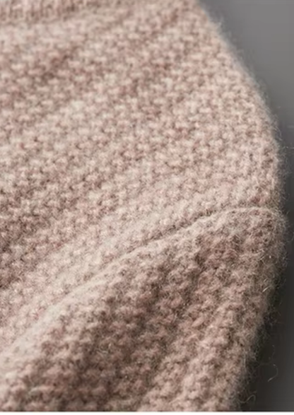 Pure Cashmere Beige Heavyweight Crewneck | Auremmont