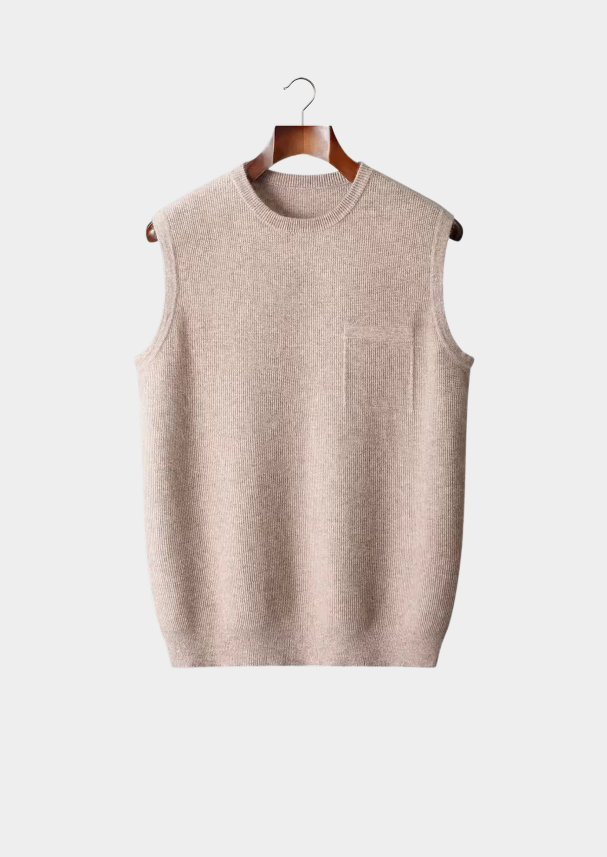 Pure Extra-Fine Merino Wool Crewneck Vest | Auremmont