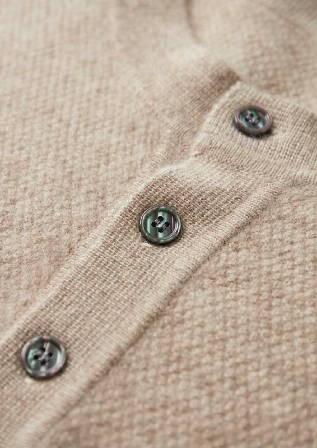 Premium Cashmere Classic Henley Sweater | Auremmont