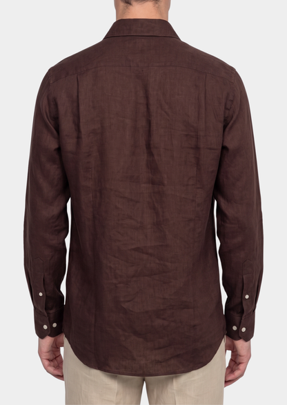 Amalfi Coastal Shirt - Dark Brown | Auremmont