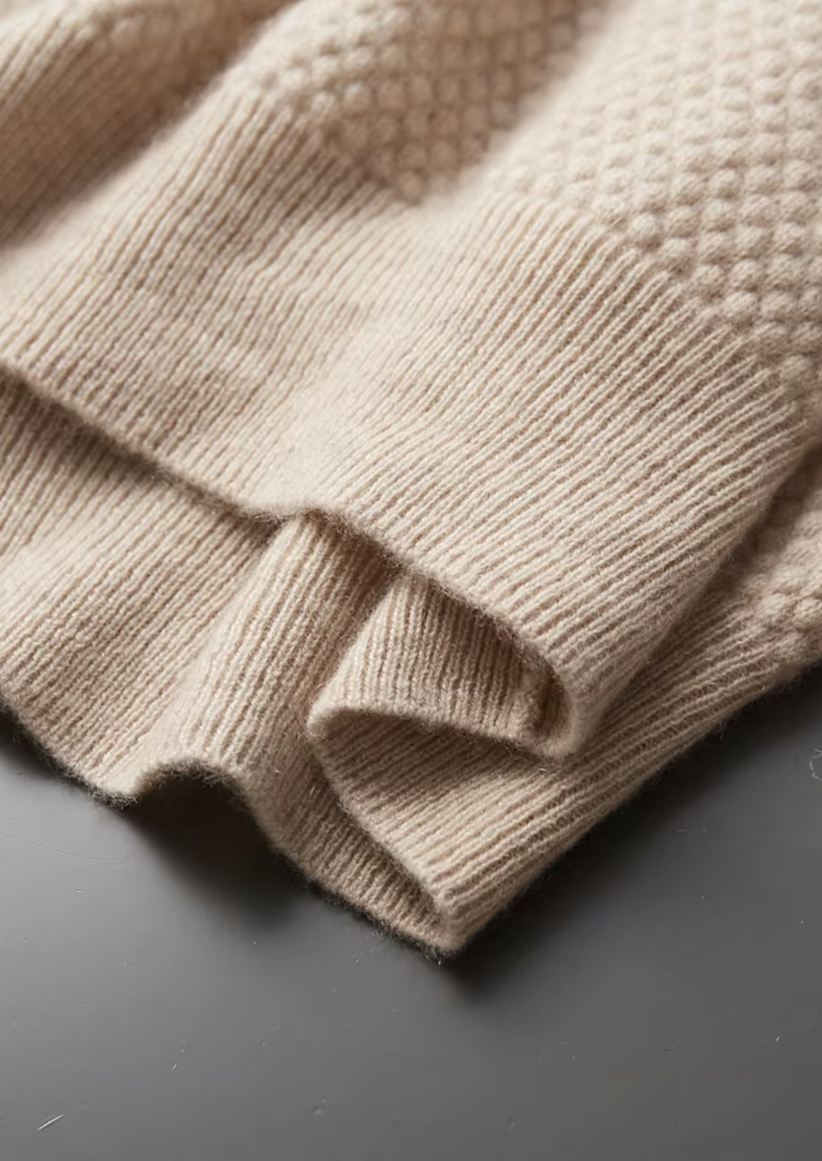 Premium Cashmere Textured Sweater Polo | Auremmont
