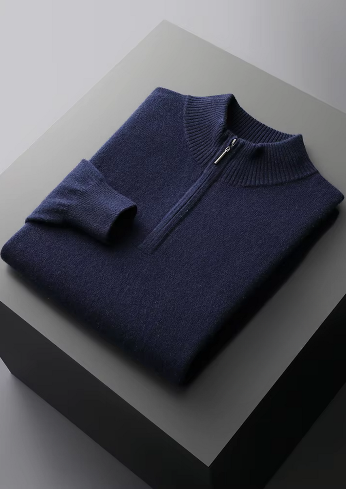 Pure Extra-Fine Merino Wool Half Zip Sweater | Auremmont