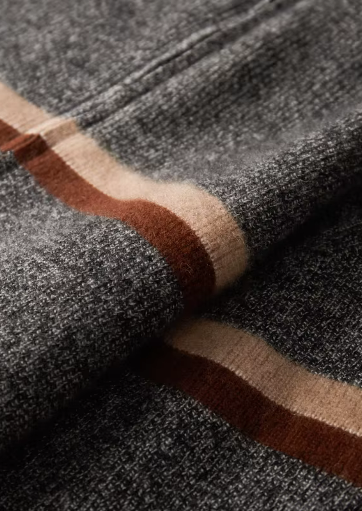 Pure Cashmere Striped Zip Cardigan | Auremmont