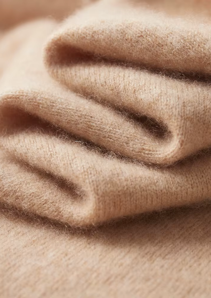Premium Cashmere Two Tone Zipper Polo | Auremmont