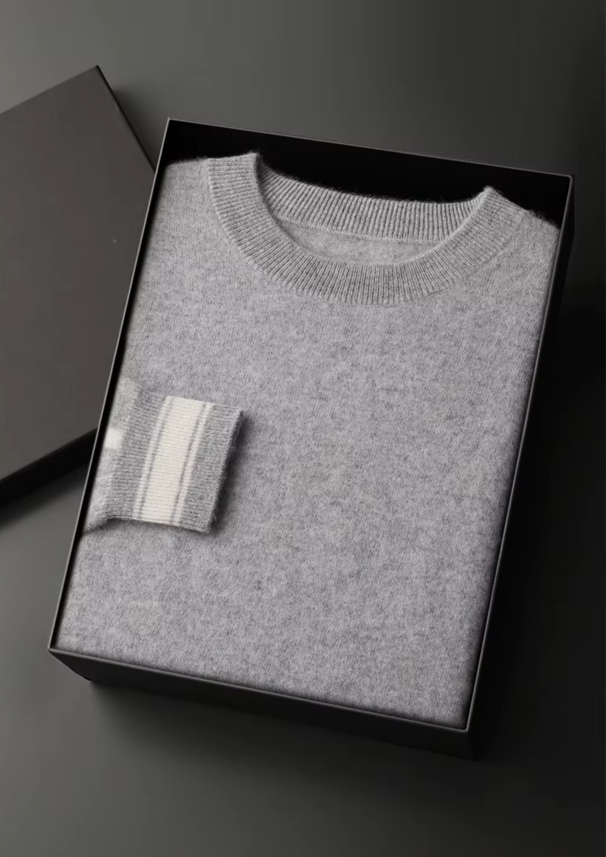 Premium Cashmere Light Gray Vienna Leisure Set | Auremmont