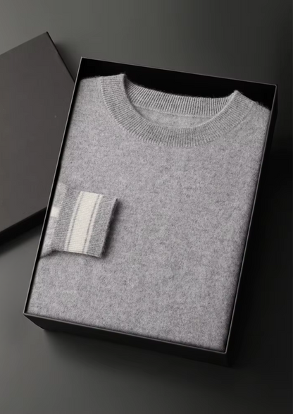 Premium Cashmere Light Gray Vienna Leisure Set | Auremmont