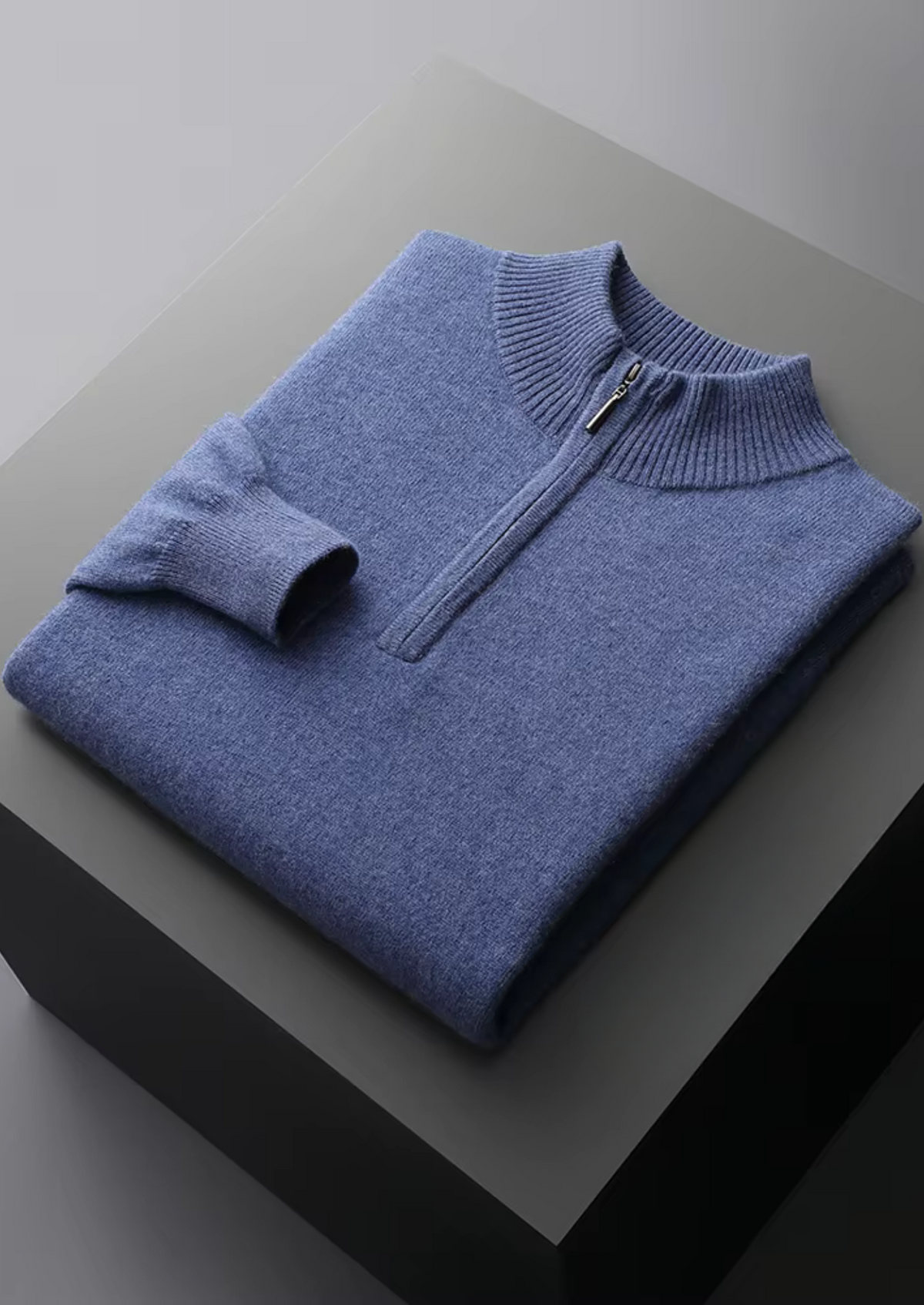Pure Extra-Fine Merino Wool Half Zip Sweater | Auremmont