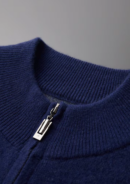 Premium Cashmere Navy Blue Torino Leisure Set | Auremmont