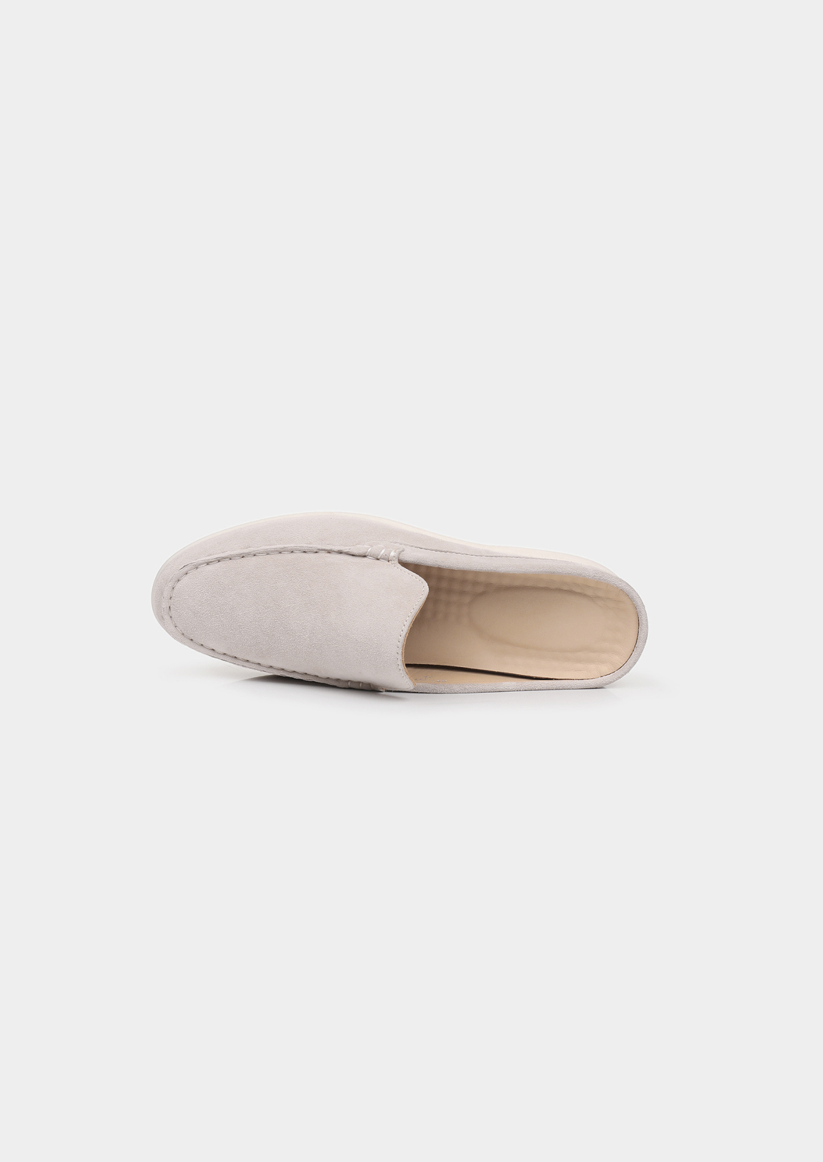 Light Gray Marina Suede Slipper | Auremmont