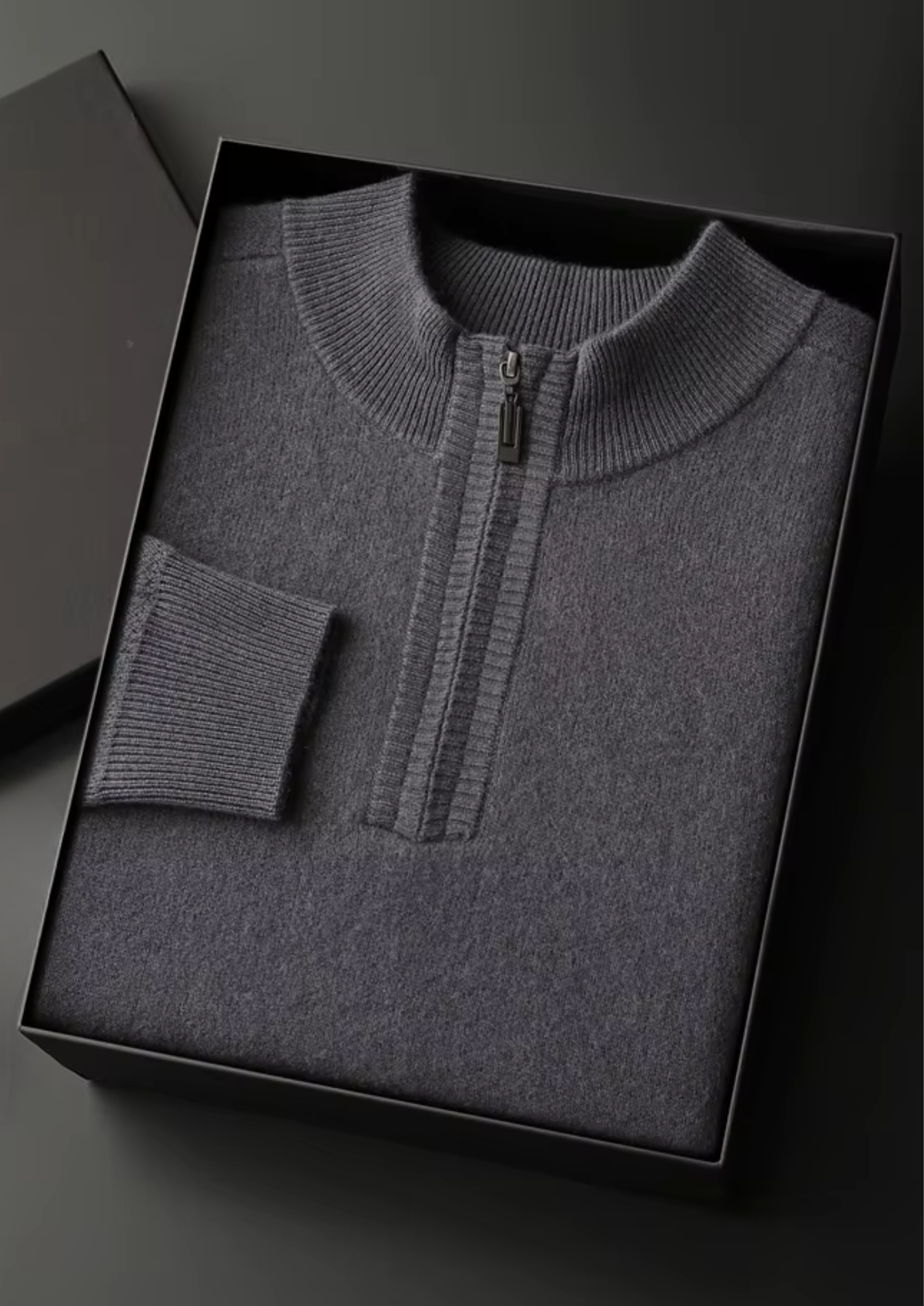 Premium Cashmere Essential Half-Zip Sweater | Auremmont