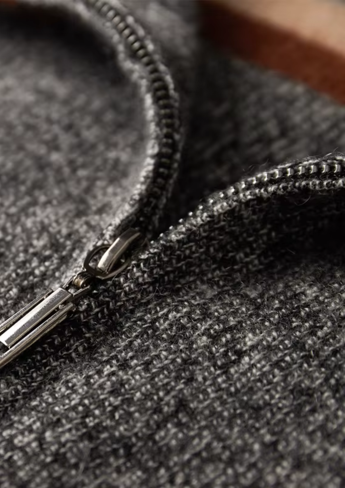 Pure Cashmere Striped Zip Cardigan | Auremmont