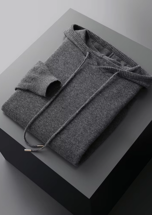 Pure Extra-Fine Merino Wool Dark Gray Savro Set | Auremmont