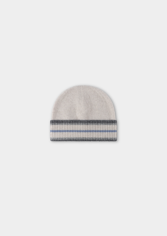 White Merino Wool Wintertime Beanie | Auremmont