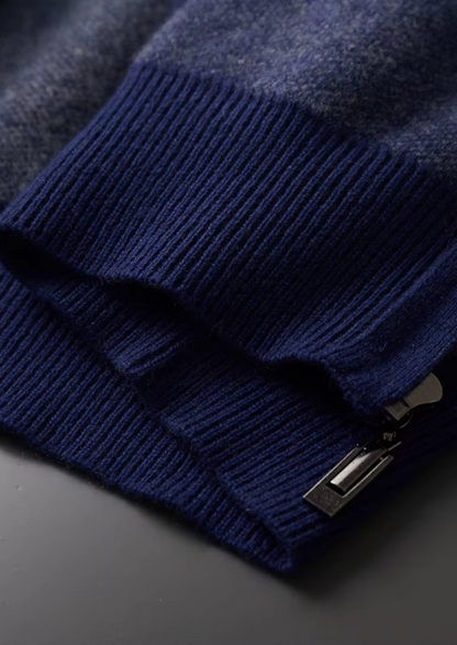 Premium Cashmere Navy Blue Torino Leisure Set | Auremmont