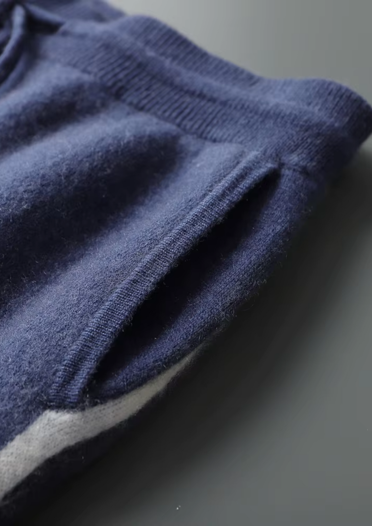 Premium Cashmere Navy Blue Milano Leisure Set | Auremmont