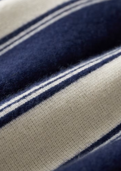 Pure Extra-Fine Merino Wool Navy Blue Damien Set | Auremmont