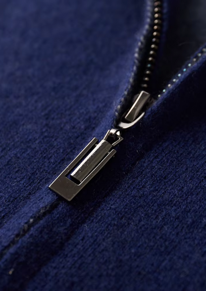 Premium Cashmere Navy Blue Torino Leisure Set | Auremmont