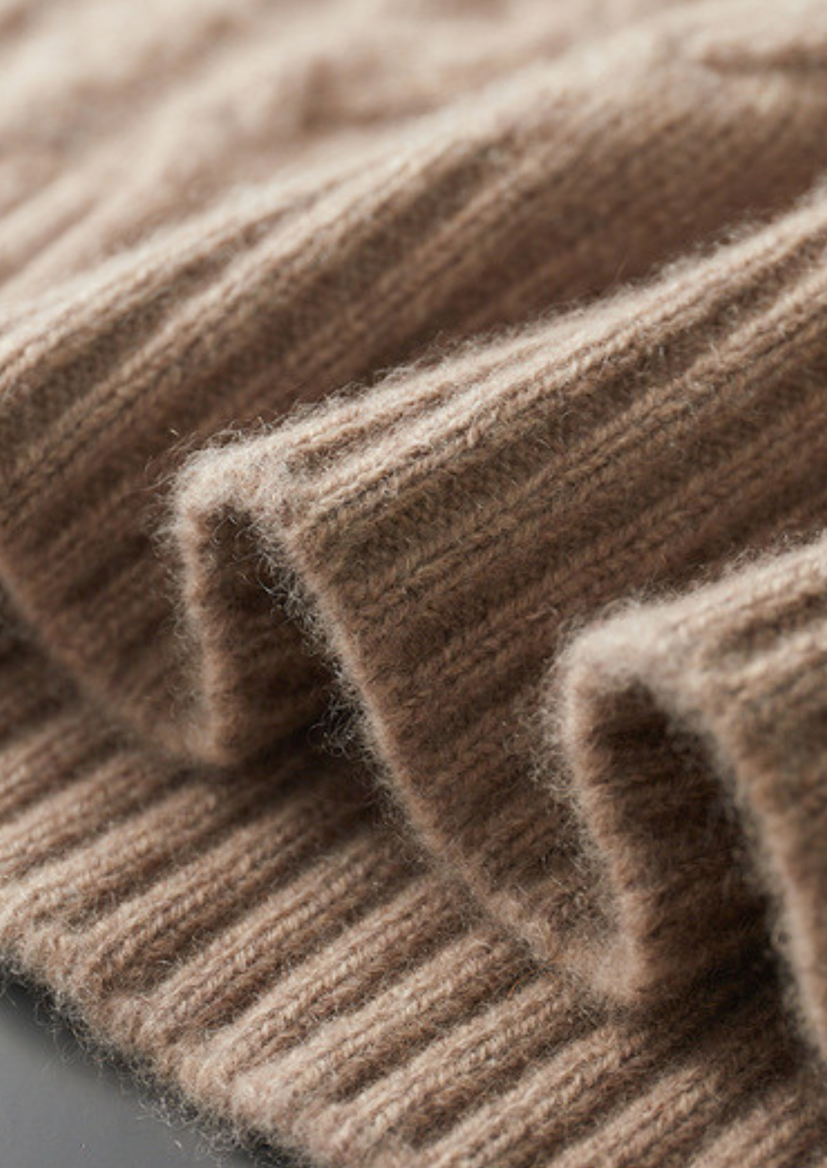Pure Cashmere Beige Cable Half Zip Sweater | Auremmont