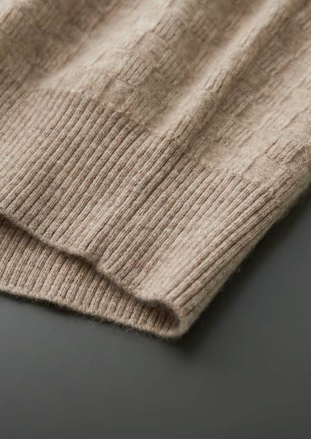 Premium Cashmere Textured Crewneck | Auremmont