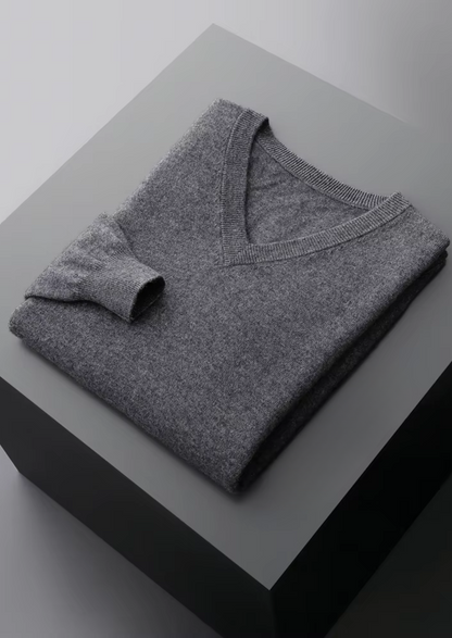 Pure Extra-Fine Merino Wool Classic V-Neck Sweater | Auremmont