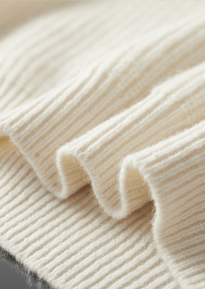 Pure Extra-Fine Merino Wool Ribbed Raglan Crewneck | Auremmont
