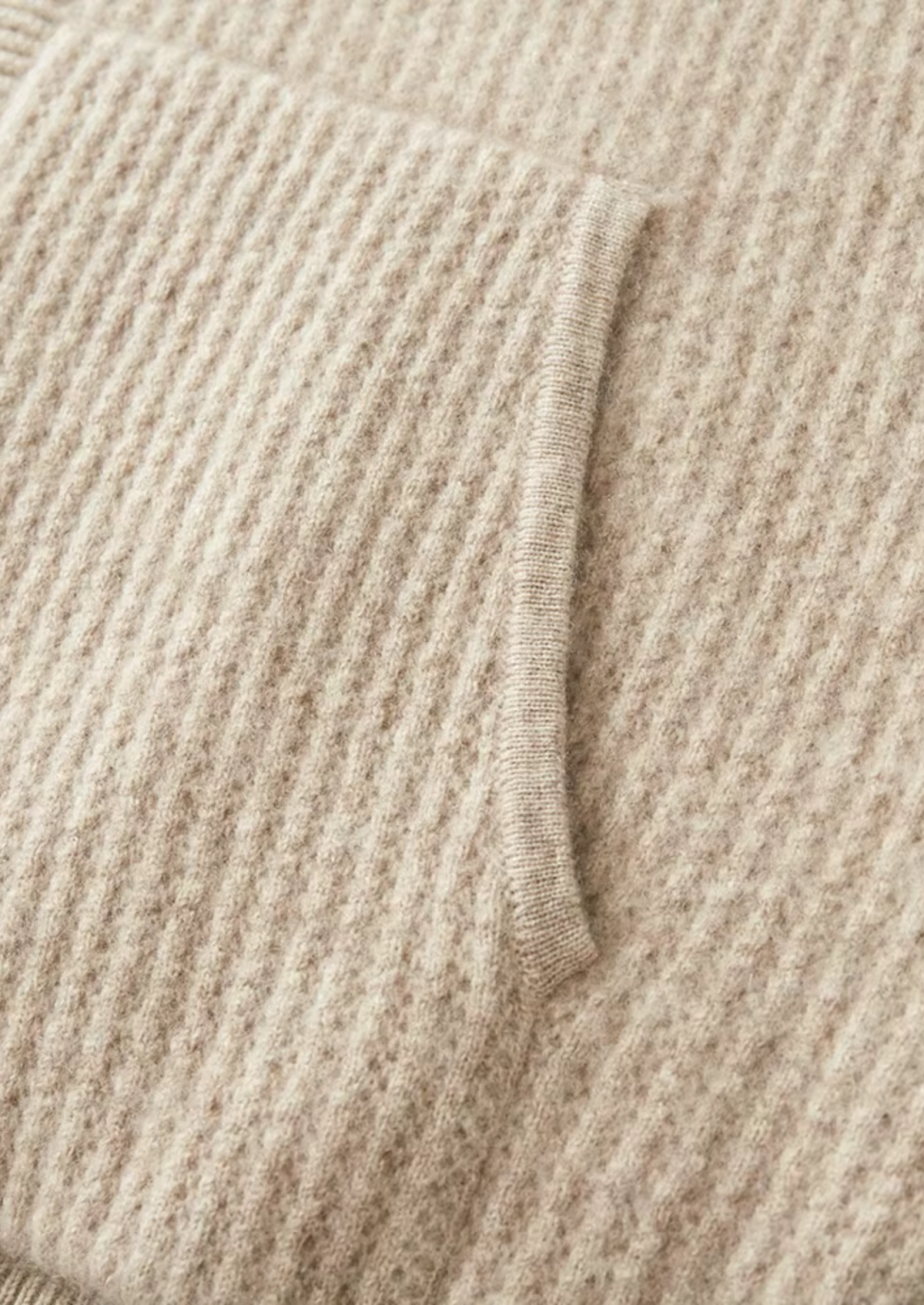 Pure Extra-Fine Merino Wool Ribbed Zipper Hoodie | Auremmont